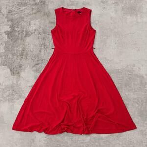 Tommy Hilfiger Bright Red Sleeveless Midi Dress